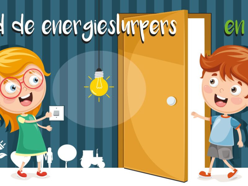 Illustratie van kinderen met gloeilamp